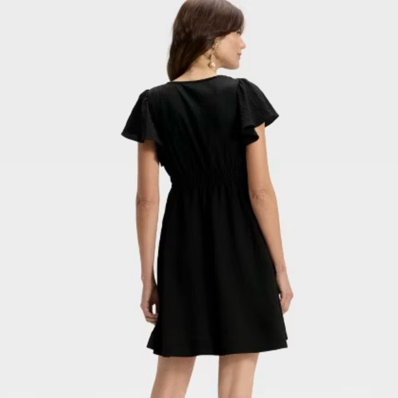 Flutter Short Sleeve Mini A Line Dress by a new day - Picture 3 of 10
